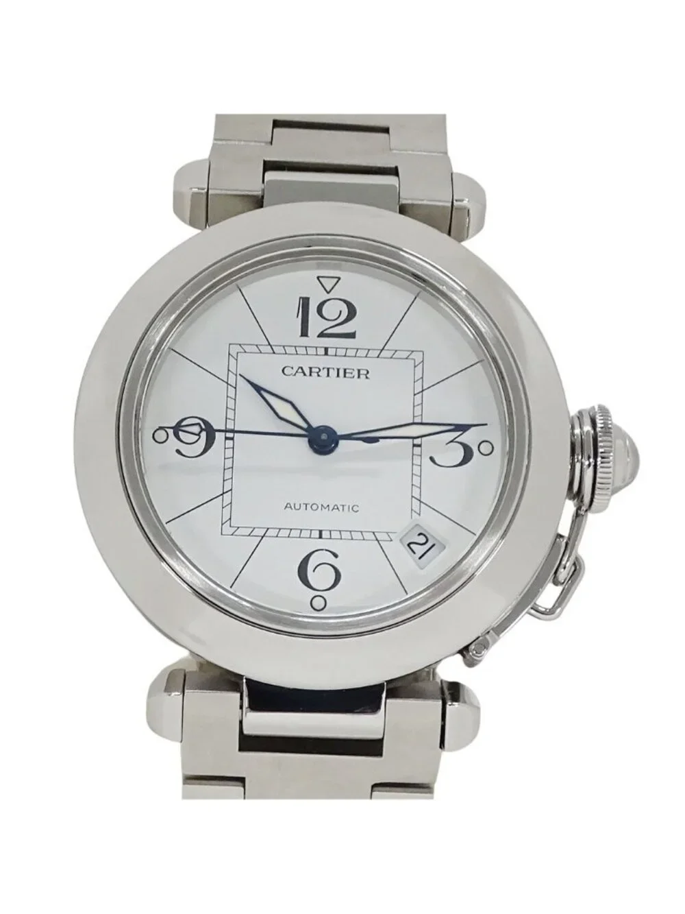 Cartier Watch Boys Pasha C Date Automatic Winding at Stainless Steel Silver